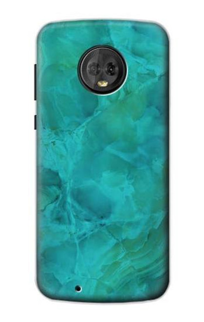 S3147 Aqua Marble Stone Funda Carcasa Case para Motorola Moto G6