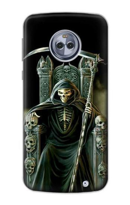 S1024 Grim Reaper Skeleton King Funda Carcasa Case para Motorola Moto X4