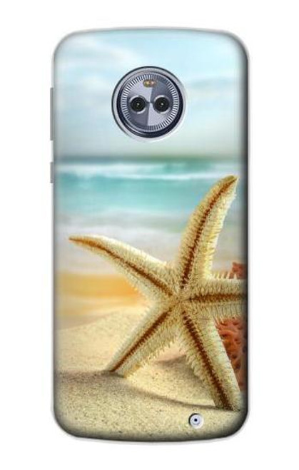 S1117 Starfish on the Beach Funda Carcasa Case para Motorola Moto X4