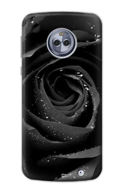 S1598 Black Rose Funda Carcasa Case para Motorola Moto X4