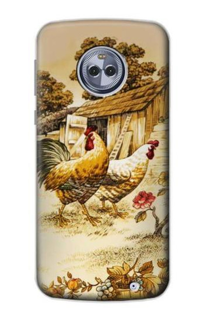 S2181 French Country Chicken Funda Carcasa Case para Motorola Moto X4