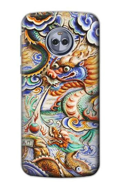 S2584 Traditional Chinese Dragon Art Funda Carcasa Case para Motorola Moto X4