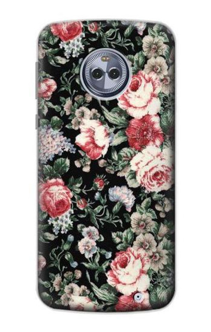 S2727 Vintage Rose Pattern Funda Carcasa Case para Motorola Moto X4