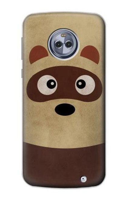 S2825 Cute Cartoon Raccoon Funda Carcasa Case para Motorola Moto X4