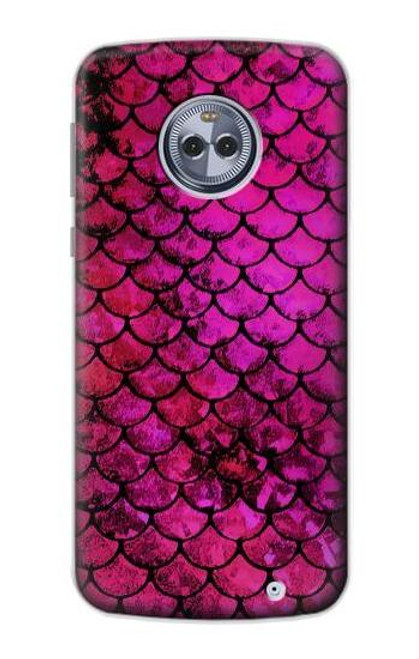 S3051 Pink Mermaid Fish Scale Funda Carcasa Case para Motorola Moto X4