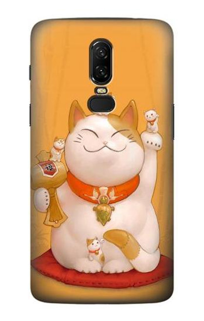 S1217 Maneki Neko Lucky Cat Funda Carcasa Case para OnePlus 6