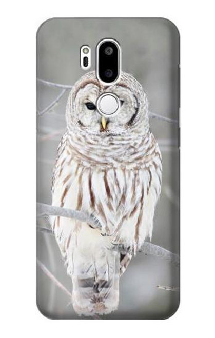 S1566 Snowy Owl White Owl Funda Carcasa Case para LG G7 ThinQ