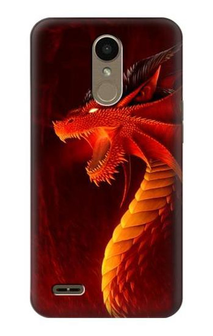 S0526 Red Dragon Funda Carcasa Case para LG K10 (2018), LG K30
