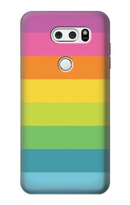 S2363 Rainbow Pattern Funda Carcasa Case para LG V30, LG V30 Plus, LG V30S ThinQ, LG V35, LG V35 ThinQ