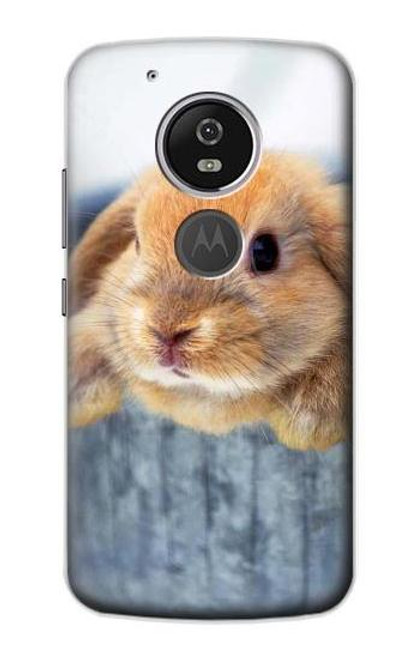 S0242 Cute Rabbit Funda Carcasa Case para Motorola Moto G6 Play, Moto G6 Forge, Moto E5