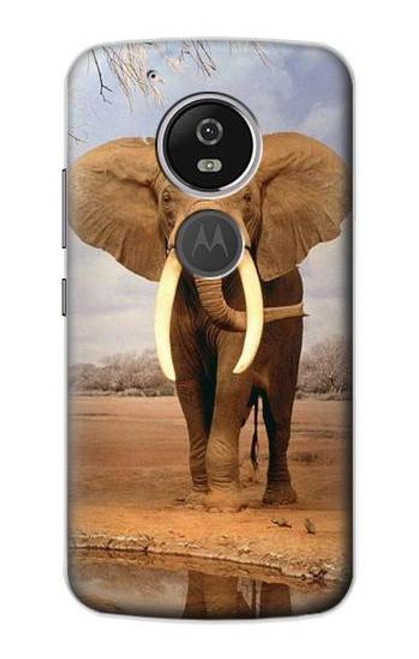 S0310 African Elephant Funda Carcasa Case para Motorola Moto G6 Play, Moto G6 Forge, Moto E5