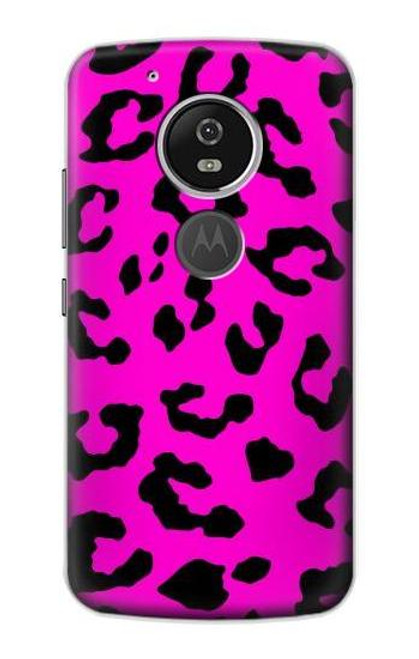 S1850 Pink Leopard Pattern Funda Carcasa Case para Motorola Moto G6 Play, Moto G6 Forge, Moto E5