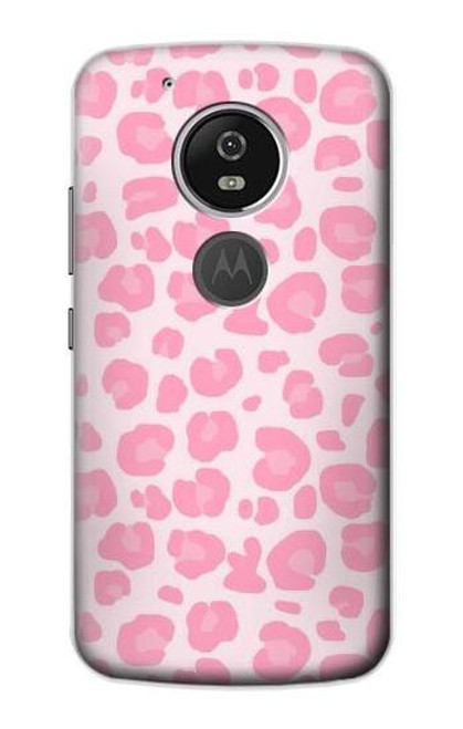 S2213 Pink Leopard Pattern Funda Carcasa Case para Motorola Moto G6 Play, Moto G6 Forge, Moto E5