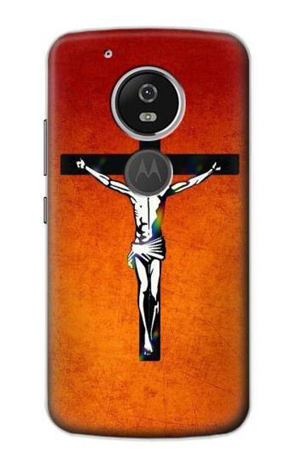 S2421 Jesus Christ On The Cross Funda Carcasa Case para Motorola Moto G6 Play, Moto G6 Forge, Moto E5