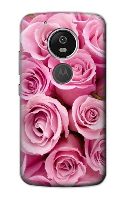 S2943 Pink Rose Funda Carcasa Case para Motorola Moto G6 Play, Moto G6 Forge, Moto E5