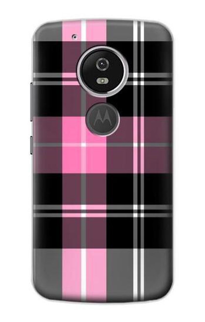 S3091 Pink Plaid Pattern Funda Carcasa Case para Motorola Moto G6 Play, Moto G6 Forge, Moto E5