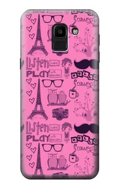 S2885 Paris Pink Funda Carcasa Case para Samsung Galaxy J6 (2018)