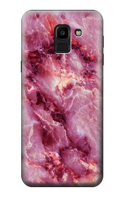 S3052 Pink Marble Graphic Printed Funda Carcasa Case para Samsung Galaxy J6 (2018)