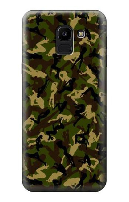 S3356 Sexy Girls Camo Camouflage Funda Carcasa Case para Samsung Galaxy J6 (2018)