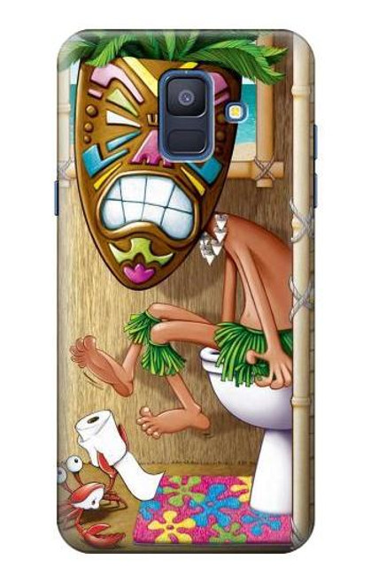 S1702 Tiki Man Toilet Funda Carcasa Case para Samsung Galaxy A6 (2018)