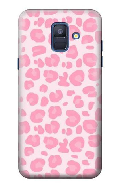 S2213 Pink Leopard Pattern Funda Carcasa Case para Samsung Galaxy A6 (2018)