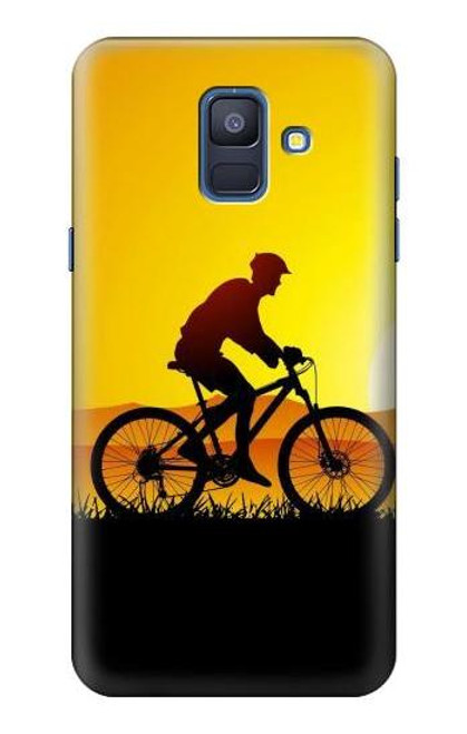 S2385 Bicycle Bike Sunset Funda Carcasa Case para Samsung Galaxy A6 (2018)