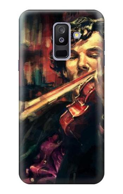 S0723 Violin Art Paint Funda Carcasa Case para Samsung Galaxy A6+ (2018), J8 Plus 2018, A6 Plus 2018