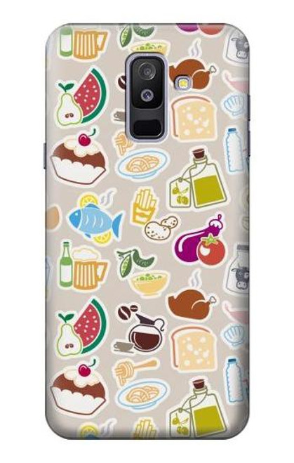 S2321 Food and Drink Seamless Funda Carcasa Case para Samsung Galaxy A6+ (2018), J8 Plus 2018, A6 Plus 2018