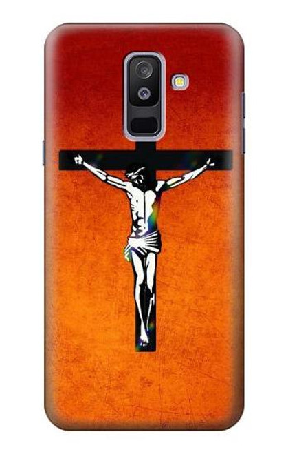 S2421 Jesus Christ On The Cross Funda Carcasa Case para Samsung Galaxy A6+ (2018), J8 Plus 2018, A6 Plus 2018