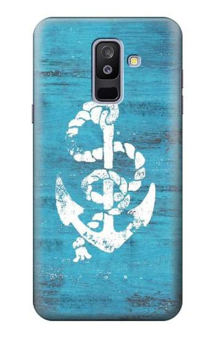 S3053 Marine Anchor Blue Funda Carcasa Case para Samsung Galaxy A6+ (2018), J8 Plus 2018, A6 Plus 2018