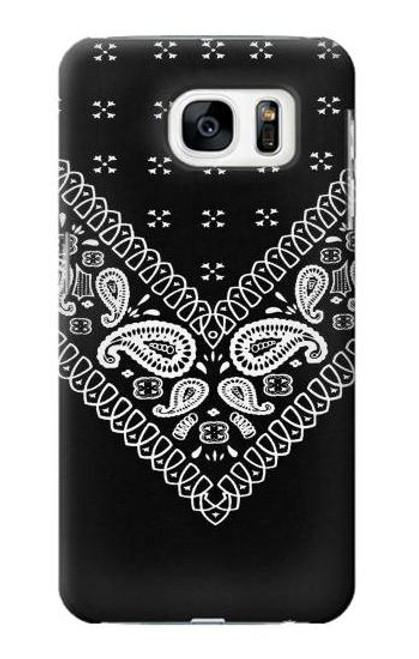 S3363 Bandana Black Pattern Funda Carcasa Case para Samsung Galaxy S7