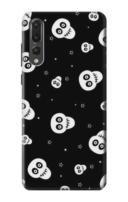 S3261 Smile Skull Halloween Pattern Funda Carcasa Case para Huawei P20 Pro