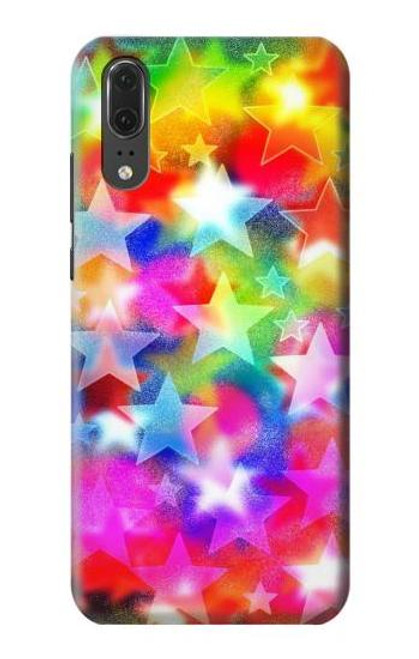 S3292 Colourful Disco Star Funda Carcasa Case para Huawei P20