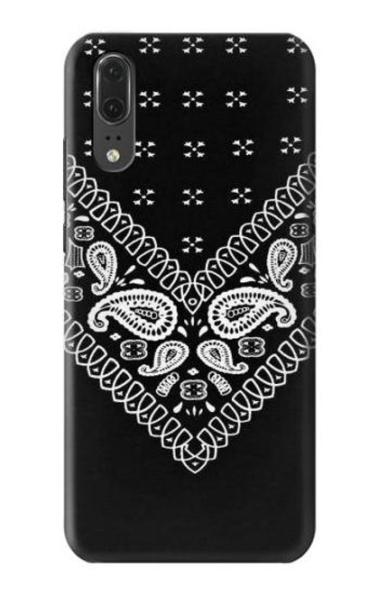 S3363 Bandana Black Pattern Funda Carcasa Case para Huawei P20