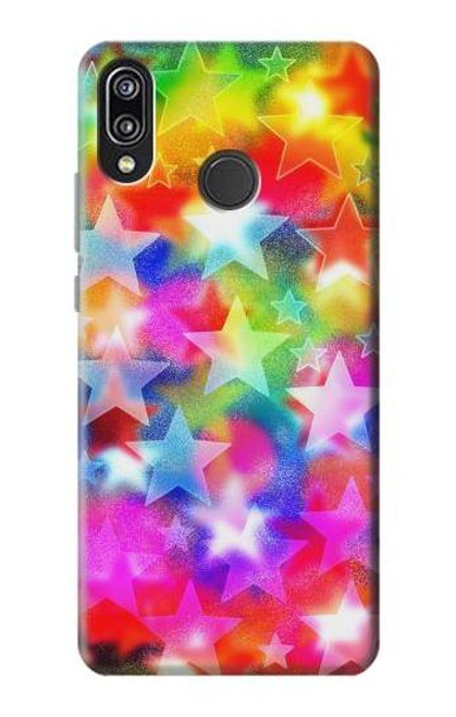 S3292 Colourful Disco Star Funda Carcasa Case para Huawei P20 Lite