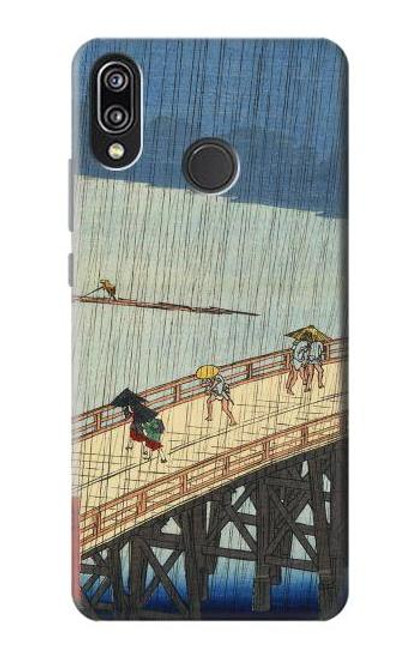 S3347 Utagawa Hiroshige Sudden shower Funda Carcasa Case para Huawei P20 Lite