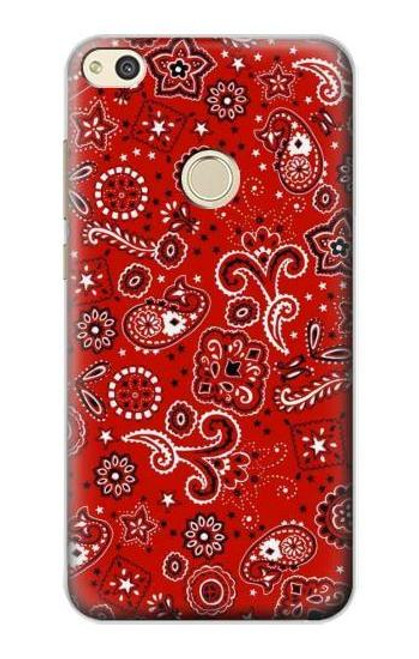 S3354 Red Classic Bandana Funda Carcasa Case para Huawei P8 Lite (2017)