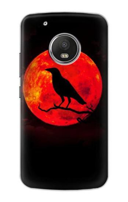 S3328 Crow Red Moon Funda Carcasa Case para Motorola Moto G5 Plus
