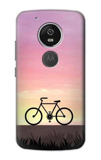 S3252 Bicycle Sunset Funda Carcasa Case para Motorola Moto G6 Play, Moto G6 Forge, Moto E5