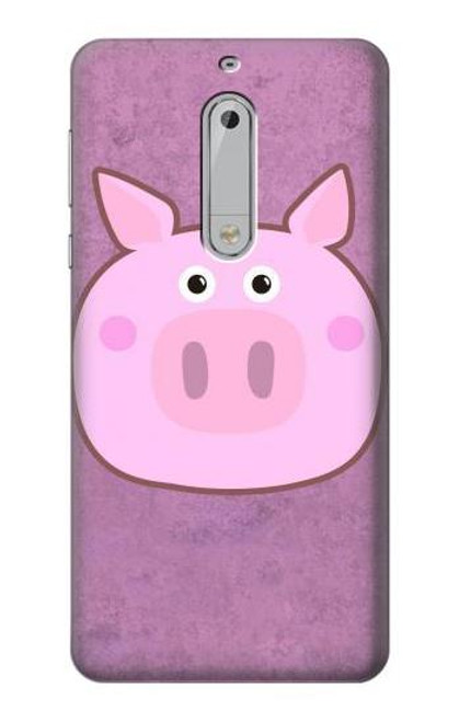 S3269 Pig Cartoon Funda Carcasa Case para Nokia 5