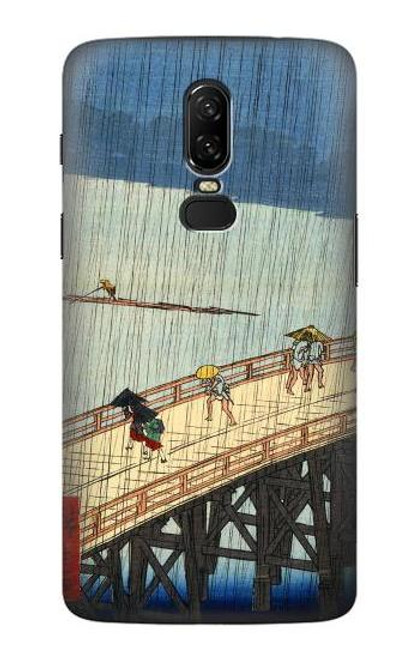 S3347 Utagawa Hiroshige Sudden shower Funda Carcasa Case para OnePlus 6