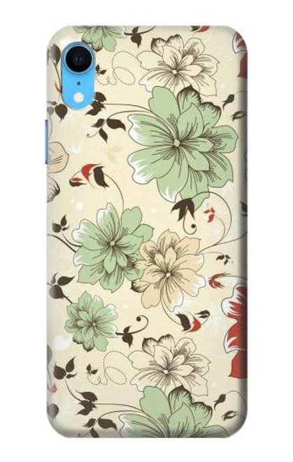 S2179 Flower Floral Vintage Art Pattern Funda Carcasa Case para iPhone XR