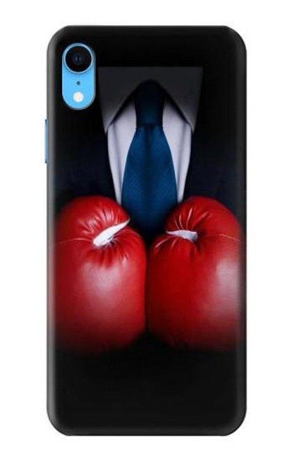 S2261 Businessman Black Suit With Boxing Gloves Funda Carcasa Case para iPhone XR