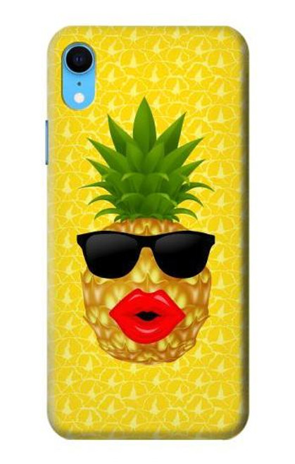 S2443 Funny Pineapple Sunglasses Kiss Funda Carcasa Case para iPhone XR