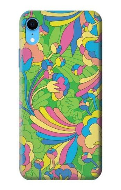 S3273 Flower Line Art Pattern Funda Carcasa Case para iPhone XR