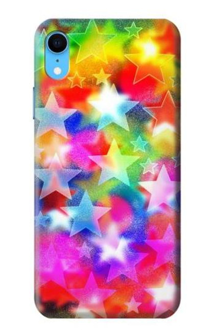 S3292 Colourful Disco Star Funda Carcasa Case para iPhone XR