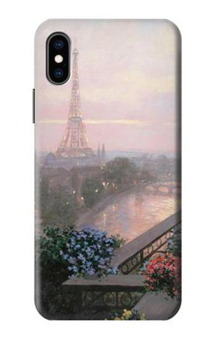 S1443 Terrace in Paris Eifel Funda Carcasa Case para iPhone X, iPhone XS