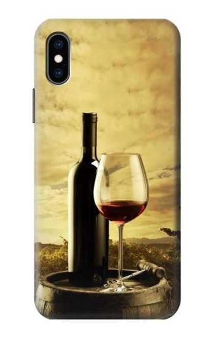 S2042 A Grape Vineyard Grapes Bottle Red Wine Funda Carcasa Case para iPhone X, iPhone XS