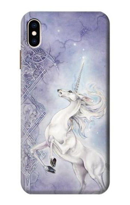 S1134 White Horse Unicorn Funda Carcasa Case para iPhone XS Max