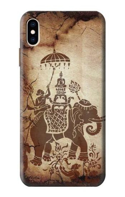 S2102 Thai Art Buddha on Elephant Funda Carcasa Case para iPhone XS Max